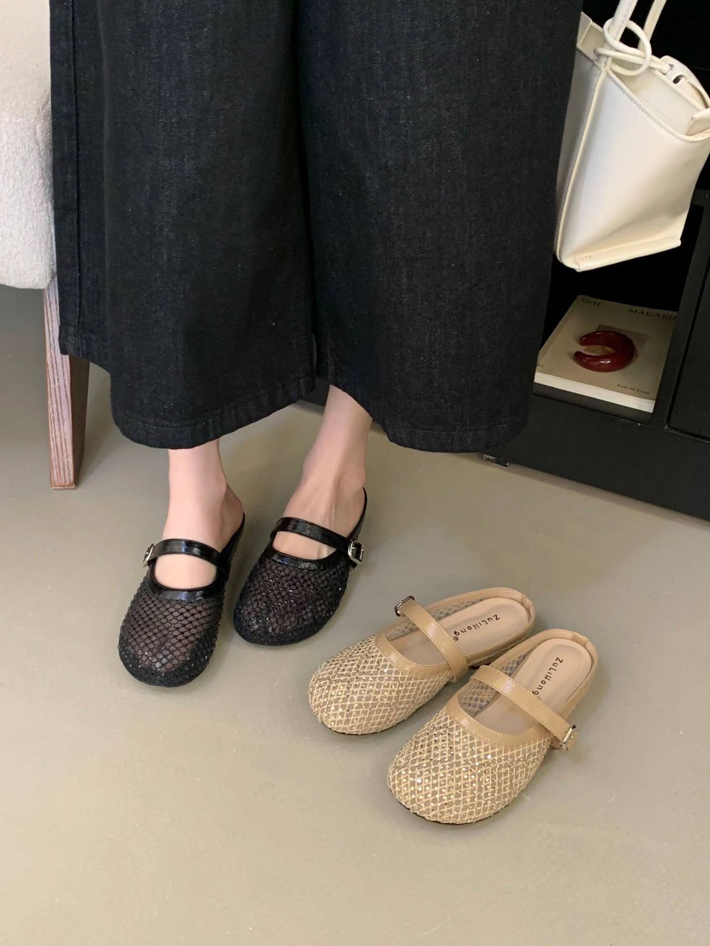 357-7 镂空编织平底鞋 🇨🇳