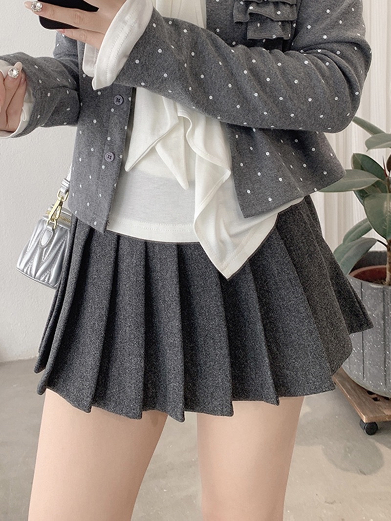 韩版百搭防走光百褶裙