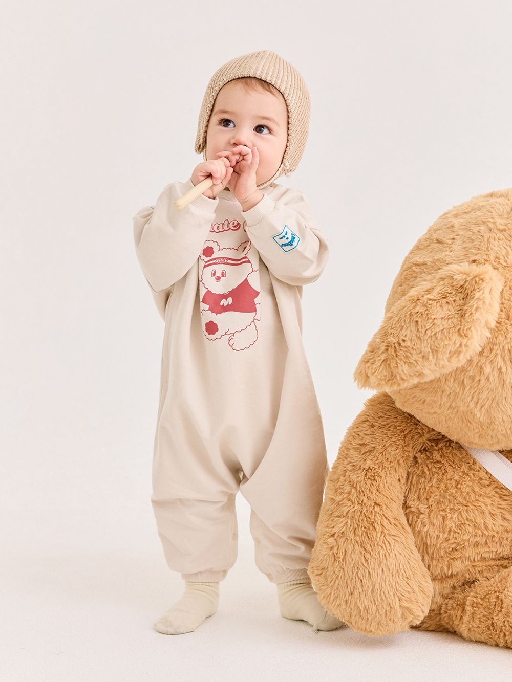 🍁預訂 韓國直送🍁🇰🇷Milk Baby運動小熊字母印花寬鬆長袖連身服