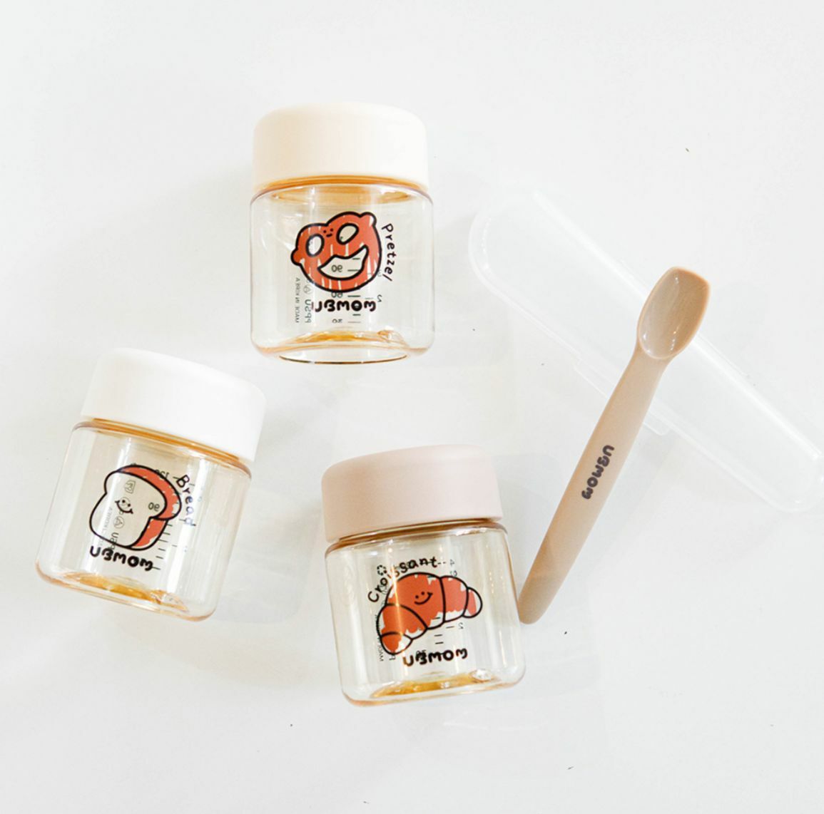 UBMOM PPSU 嬰兒輔食容器 3P SET (120ml 容器 3P + 輔食湯匙