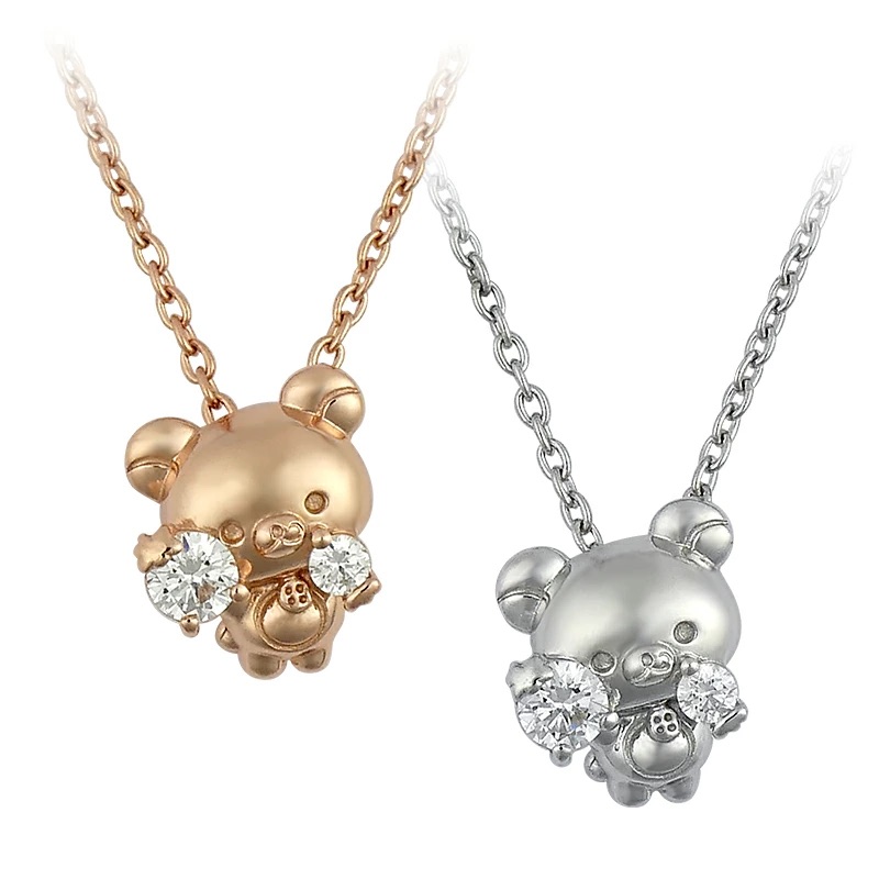 預訂 | 日本版  鬆弛熊 925銀閃石頸鏈 (2色可選)