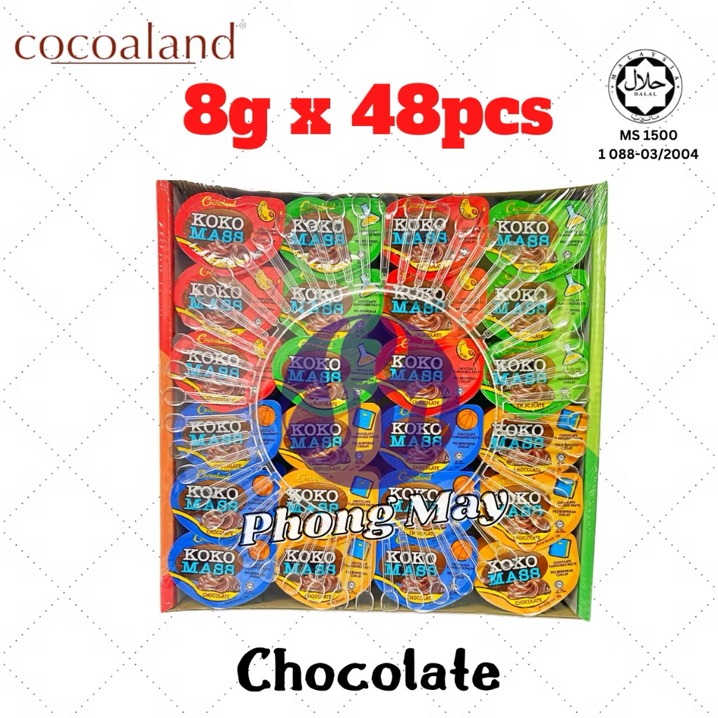 48pcs x 10g Kokomass Chocolate Spread [Chocolate / Black & White / Strawberry]