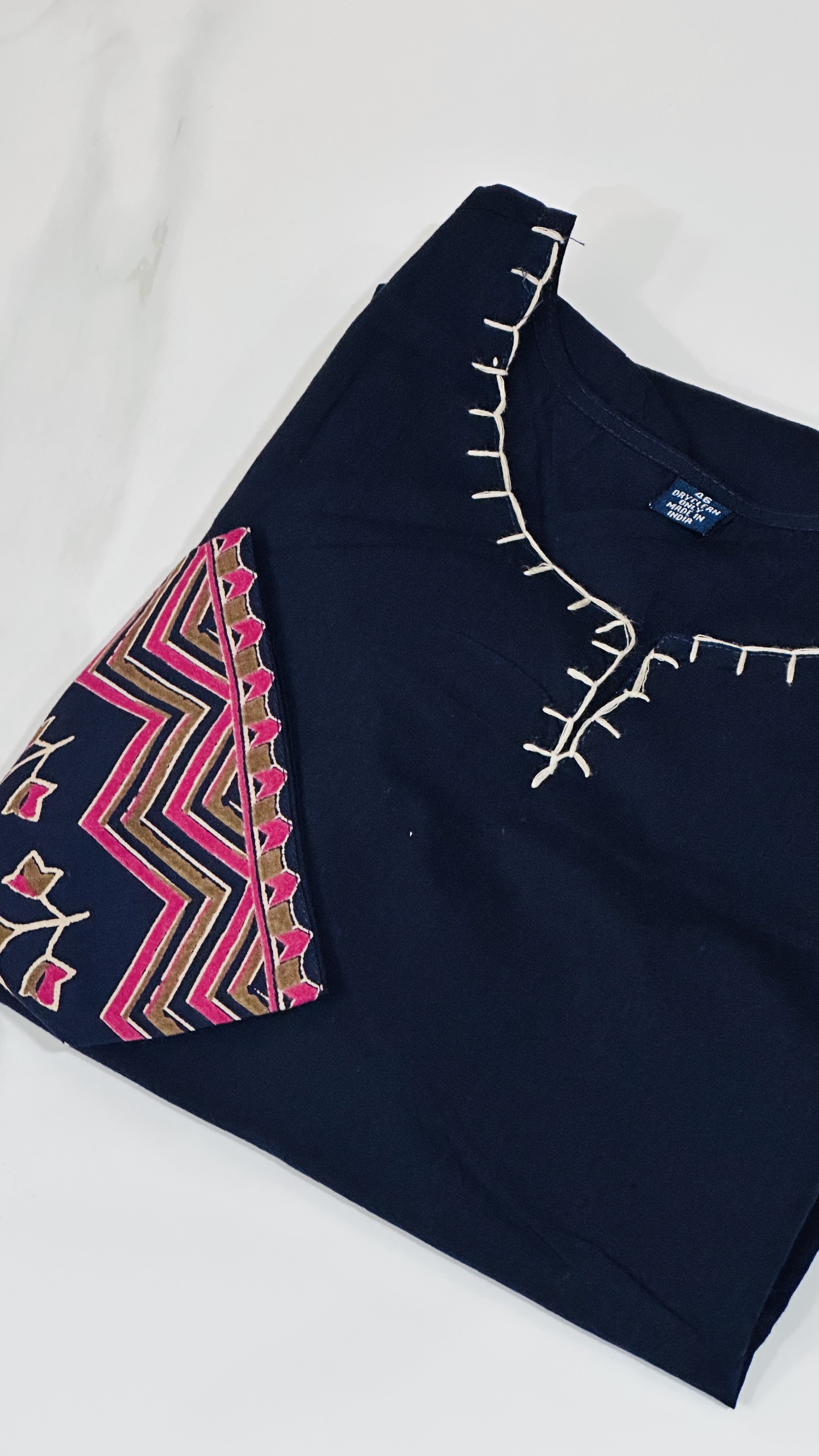 (Plus) Navy Blue Kurti 