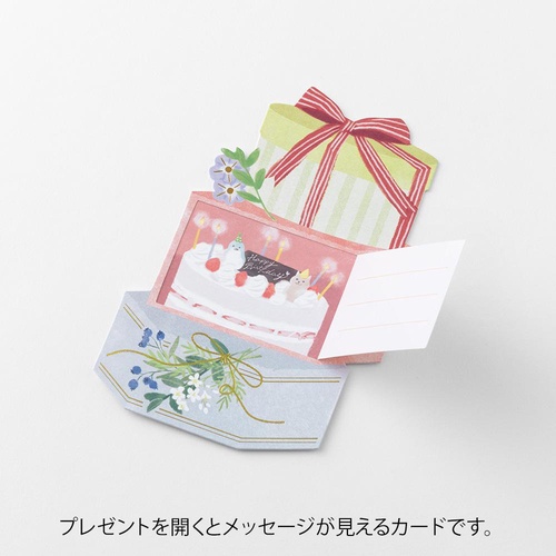 Midori - 生日卡 (粉紅色禮物盒款)