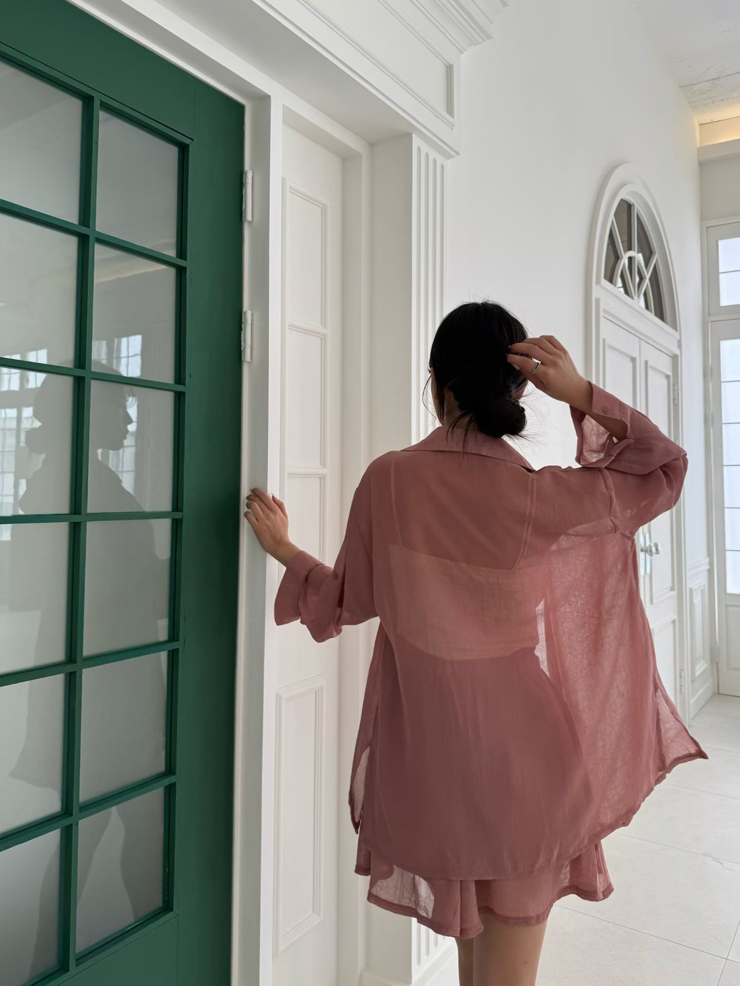 M14 薄透防曬開胸恤