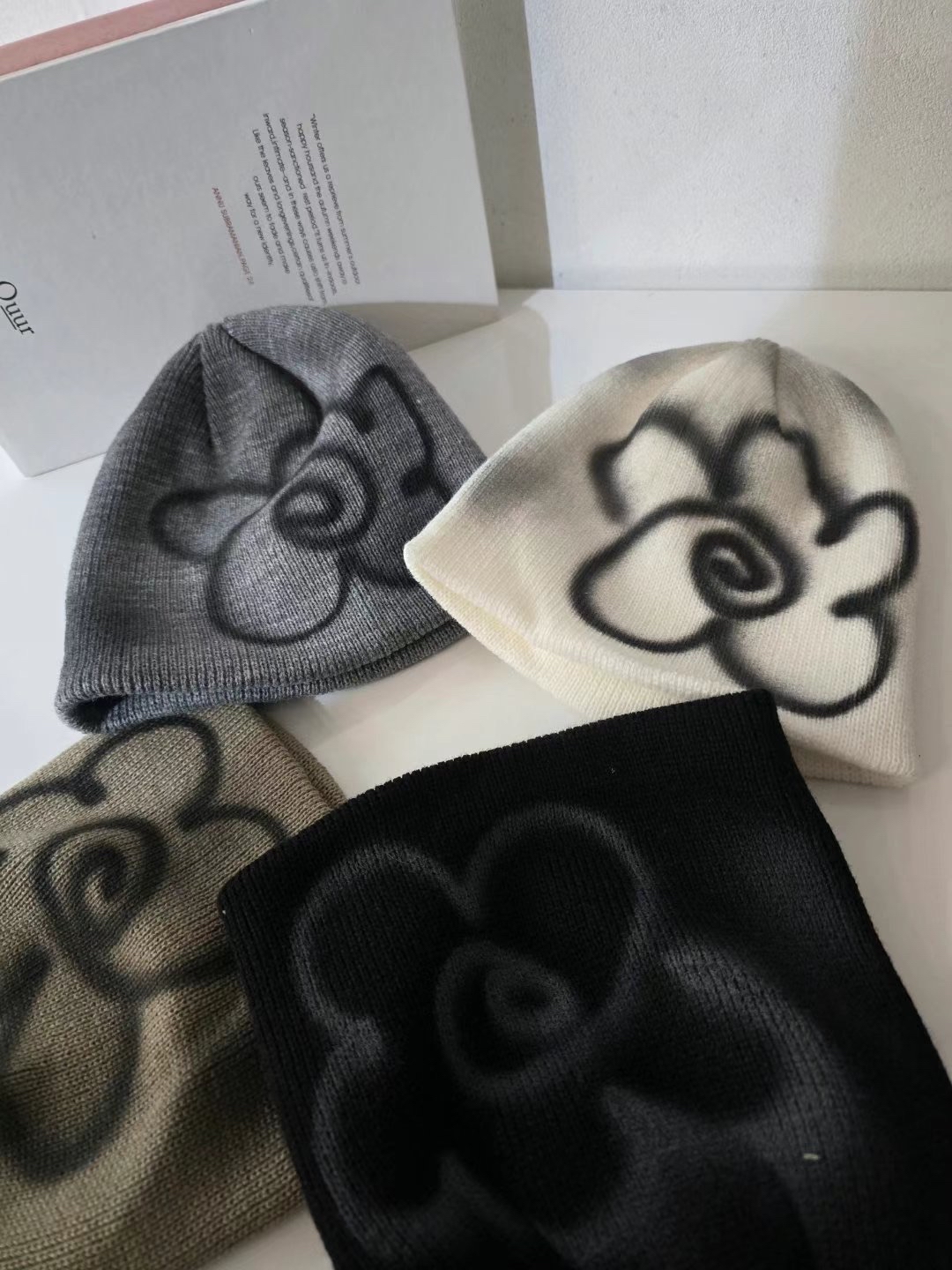 韓國塗鴉花花冷帽