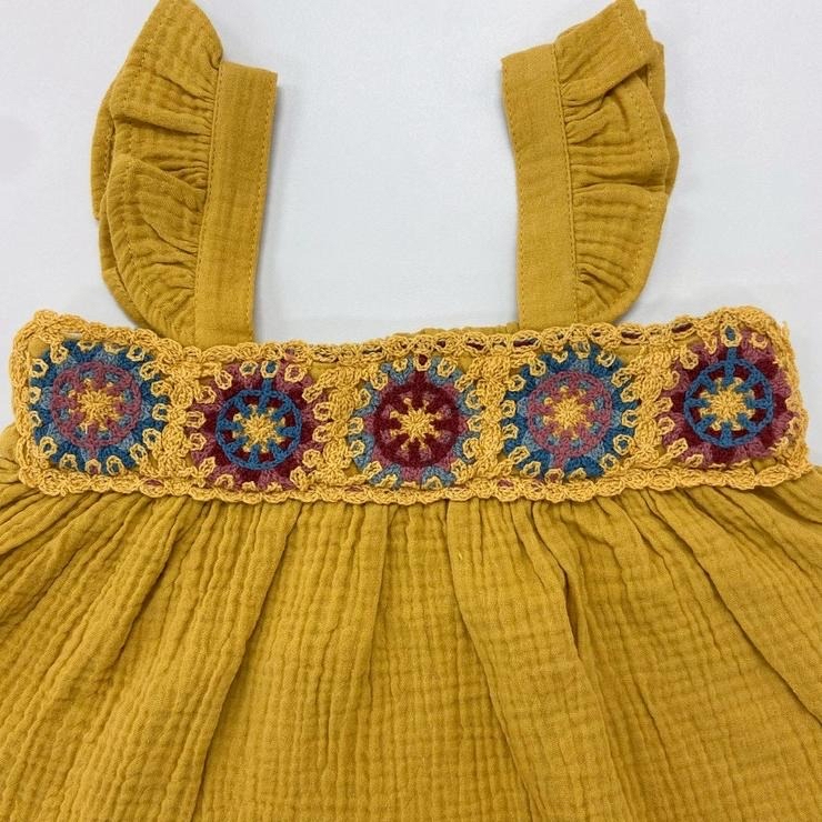 🇯🇵限時預訂 日本直送🇯🇵nayun兩色鉤針編織荷葉邊棉紗吊帶背心