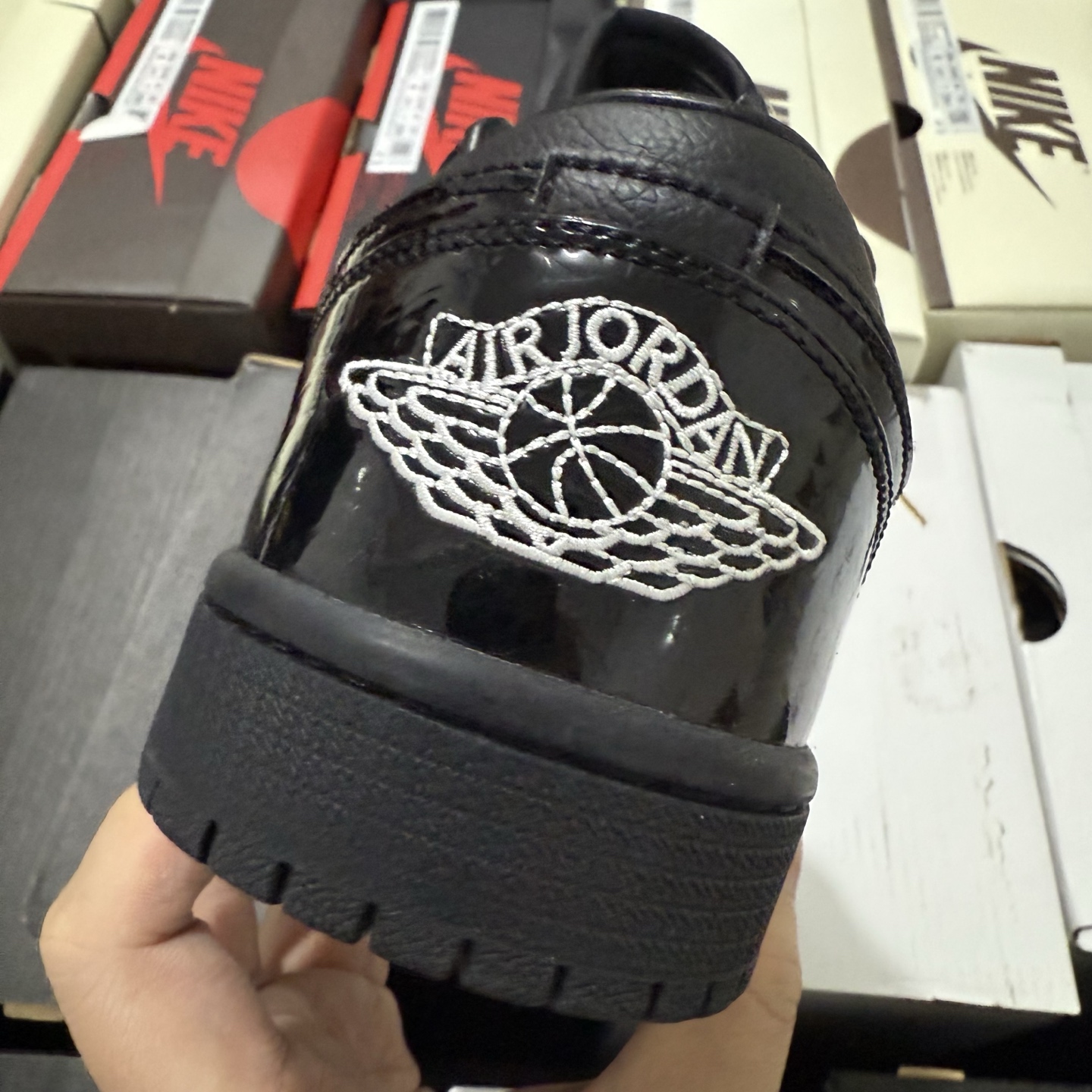 Nike Air Jordan 1 Low SE "Patent Elephant Black" HJ7743-010 