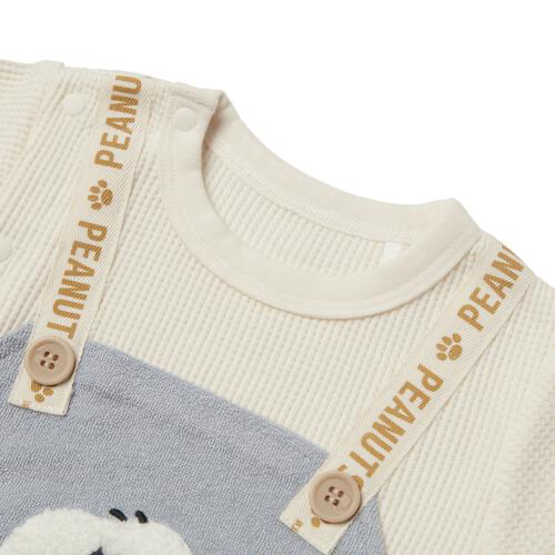 🇯🇵預訂 日本直送🇯🇵Snoopy史努比刺繡貼花吊帶短袖包屁衣