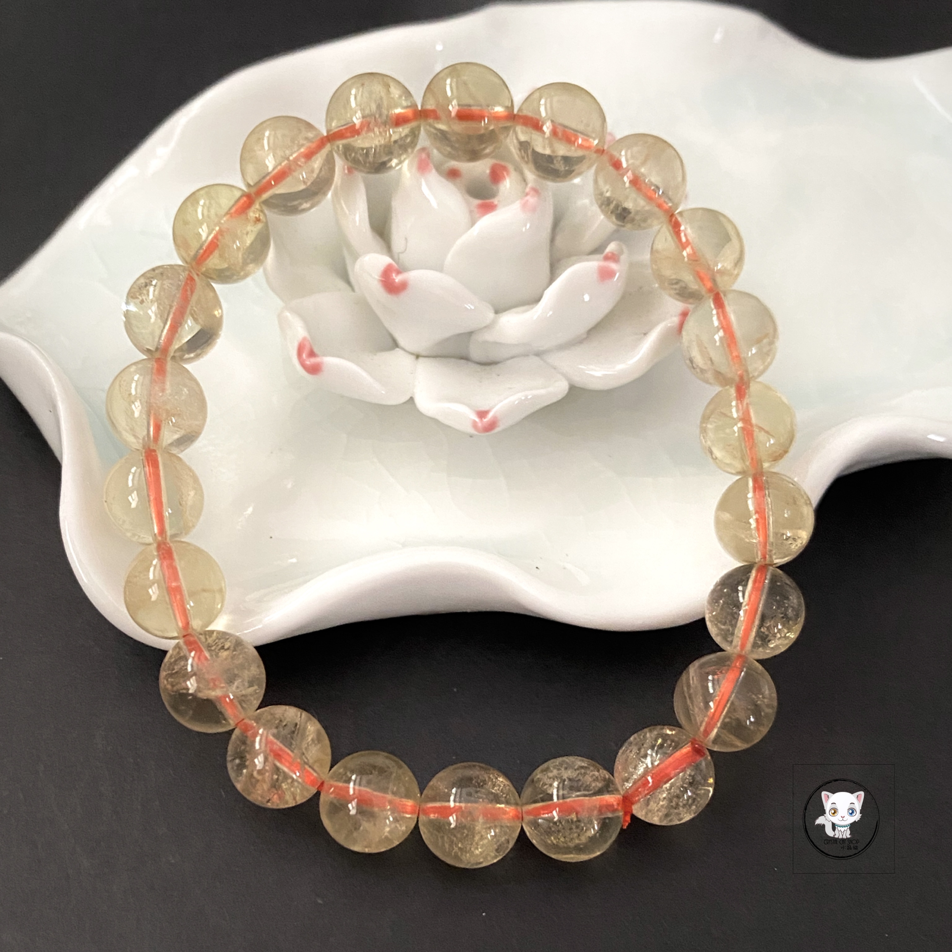 巴西黃水晶手鏈 8mm+