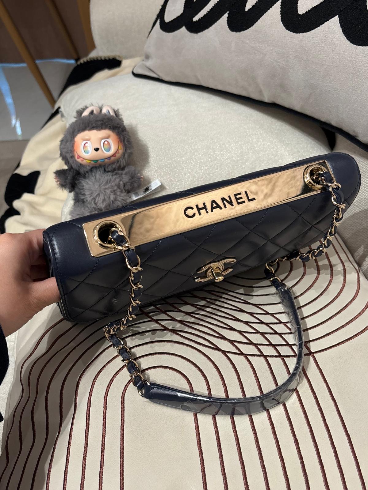 Chanel trendy cc flap bag navy 100%Authentic,95%new ✅Card✅dust bag✅box