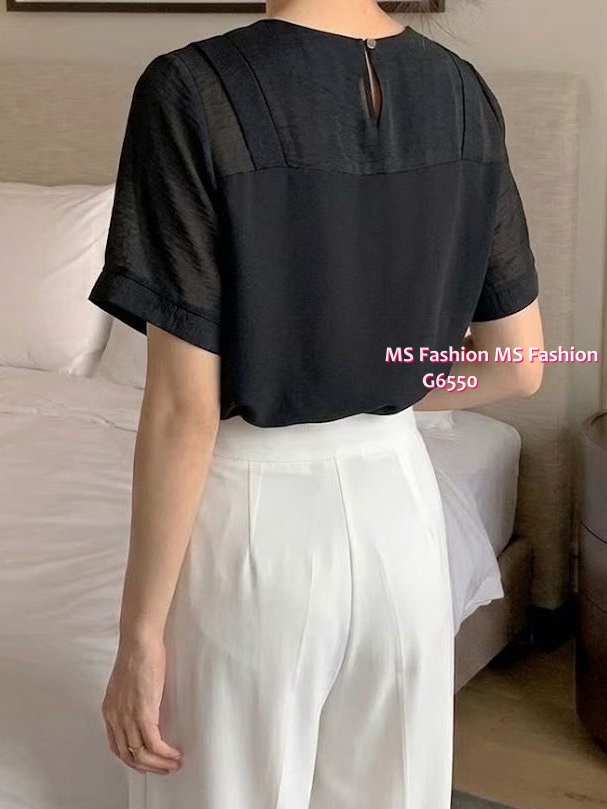 G6550 靚料拼布珠鈕top