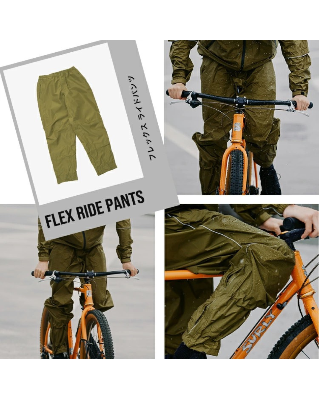 日本代購【 2026新商品 日本直送 KiU 高機能 防水雨褲 Flex Ride Pants | Waterproof Rain Pants 】