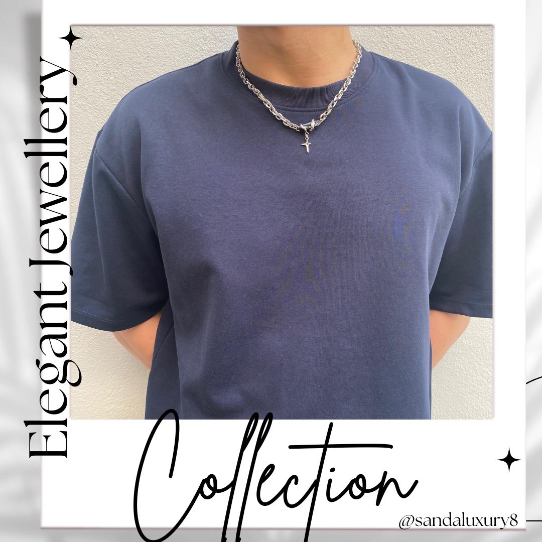 Titanium Steel Chain with Cross Pendant Necklace  