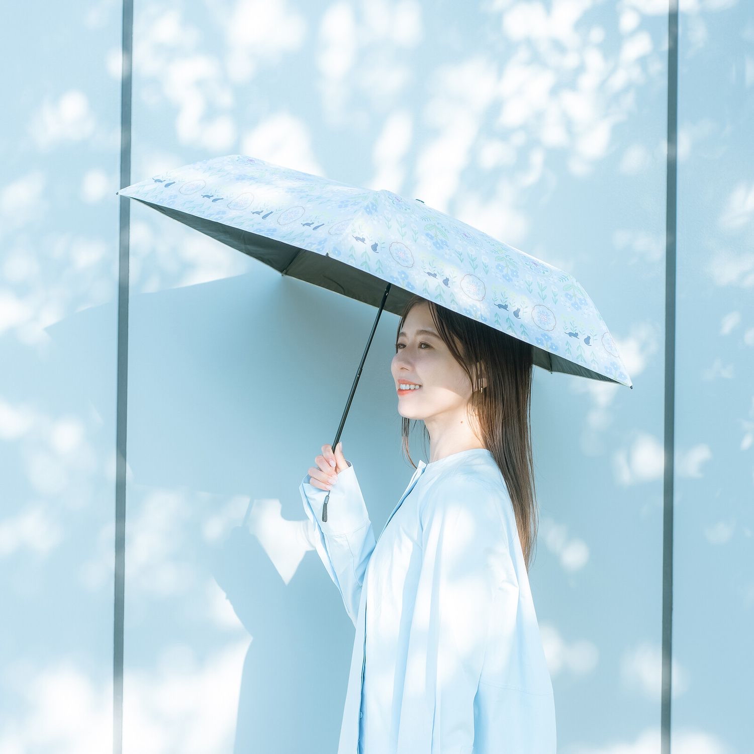 預訂 日本花文樣 貓貓晴雨兼用傘 三個顏色可以選擇