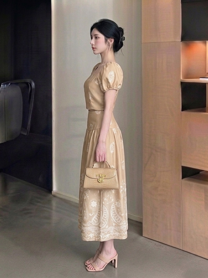 Batik Print Skirt Set M251
