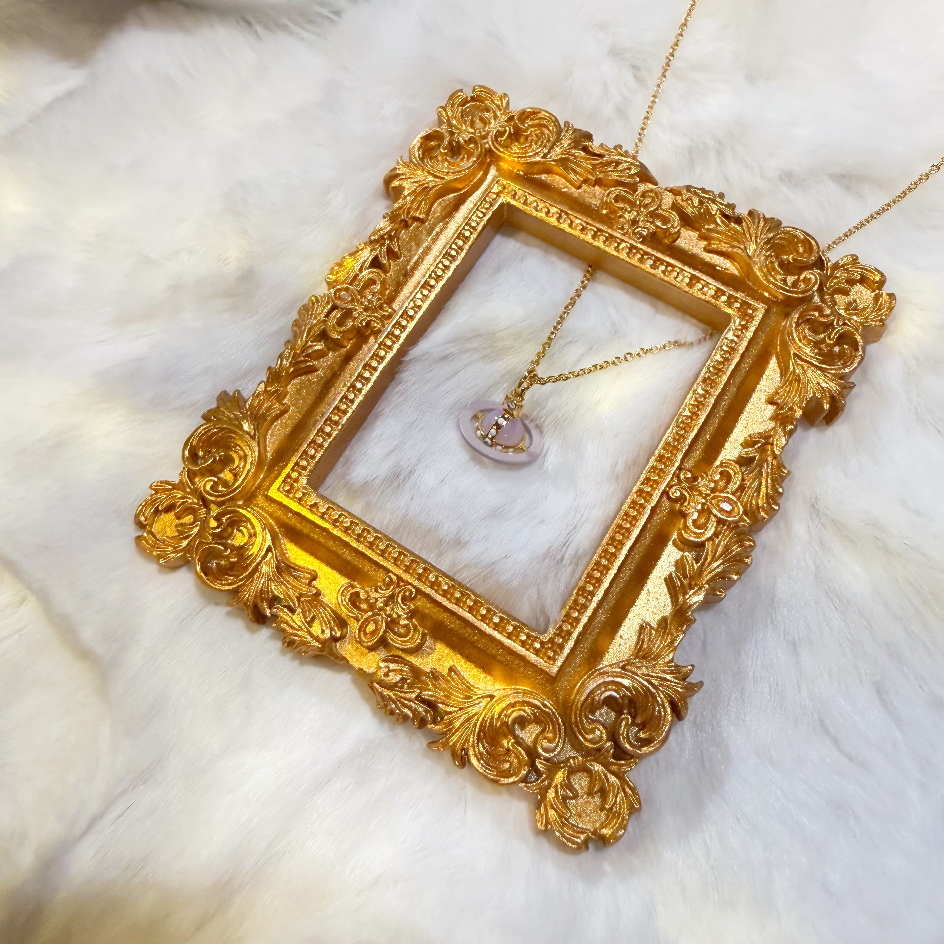 VW Petite 3d mini necklace pink/moon