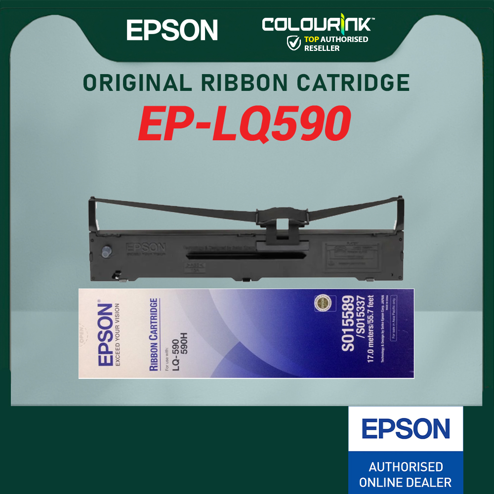 Epson Original LQ-590 Ribbon S015589 17Meter ｜55.7 feet LQ 590 LQ590