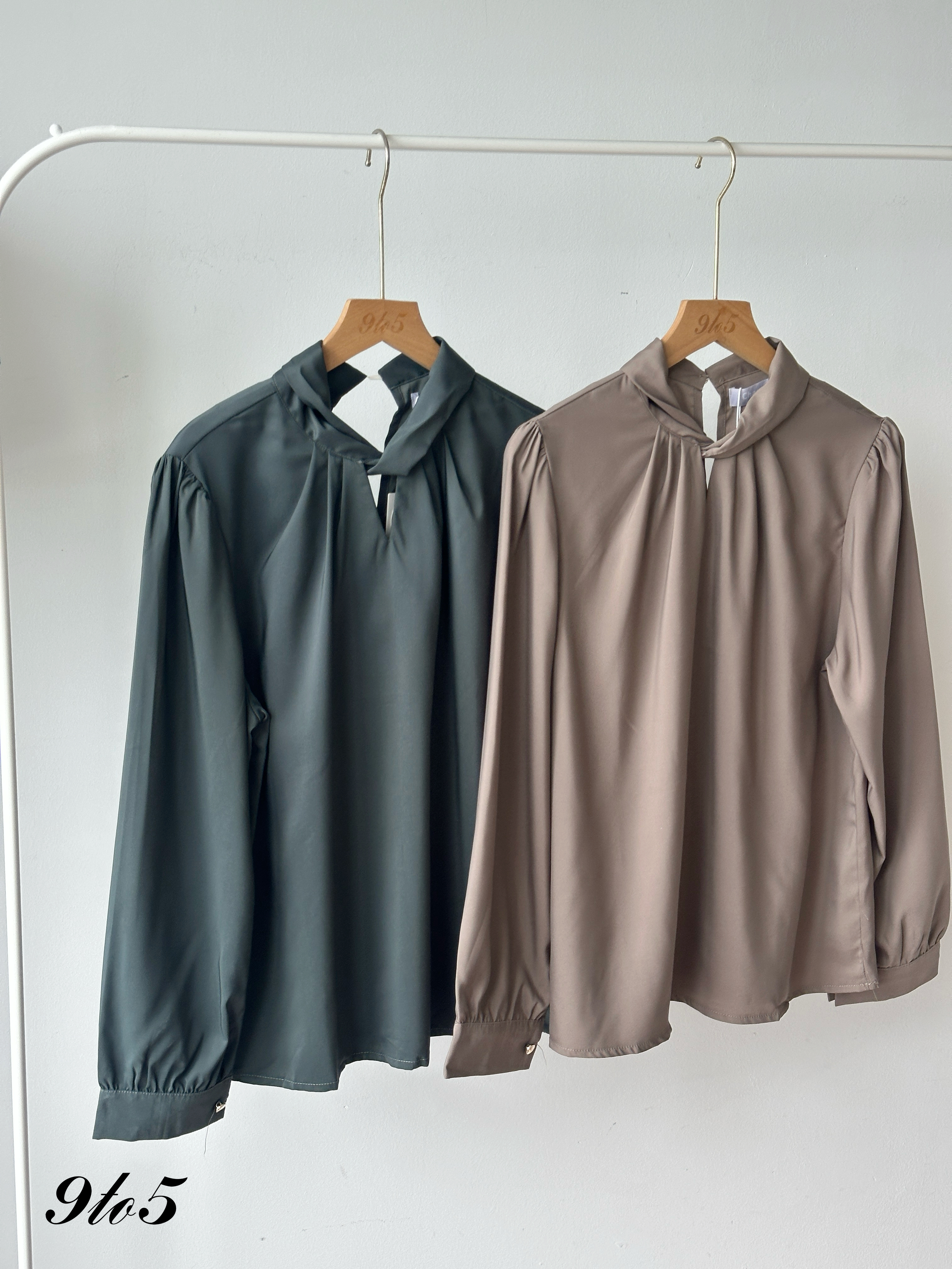 T4309 Long Sleeve Mock Neck Shirt - 4 Colors 