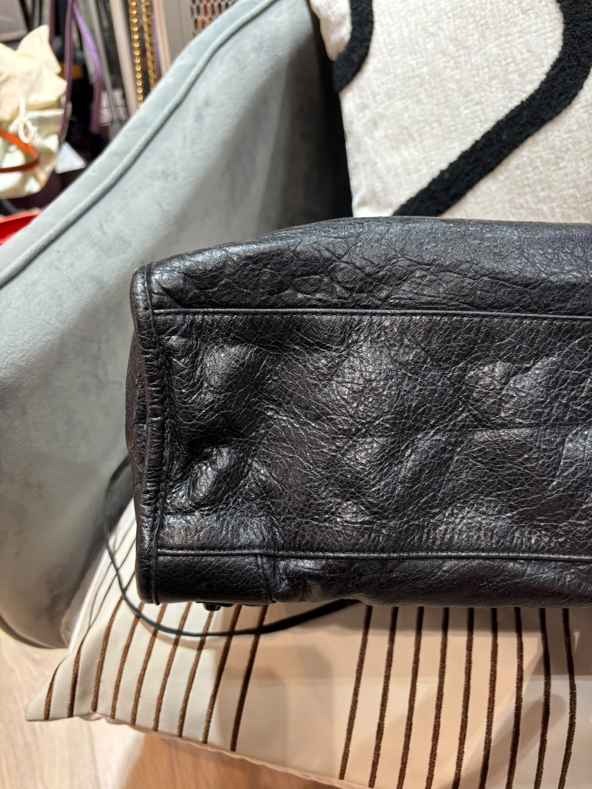 Balenciaga city medium 黑色山羊復古釘100%Authentic,93%new  ✅mirror ✅dust bag
