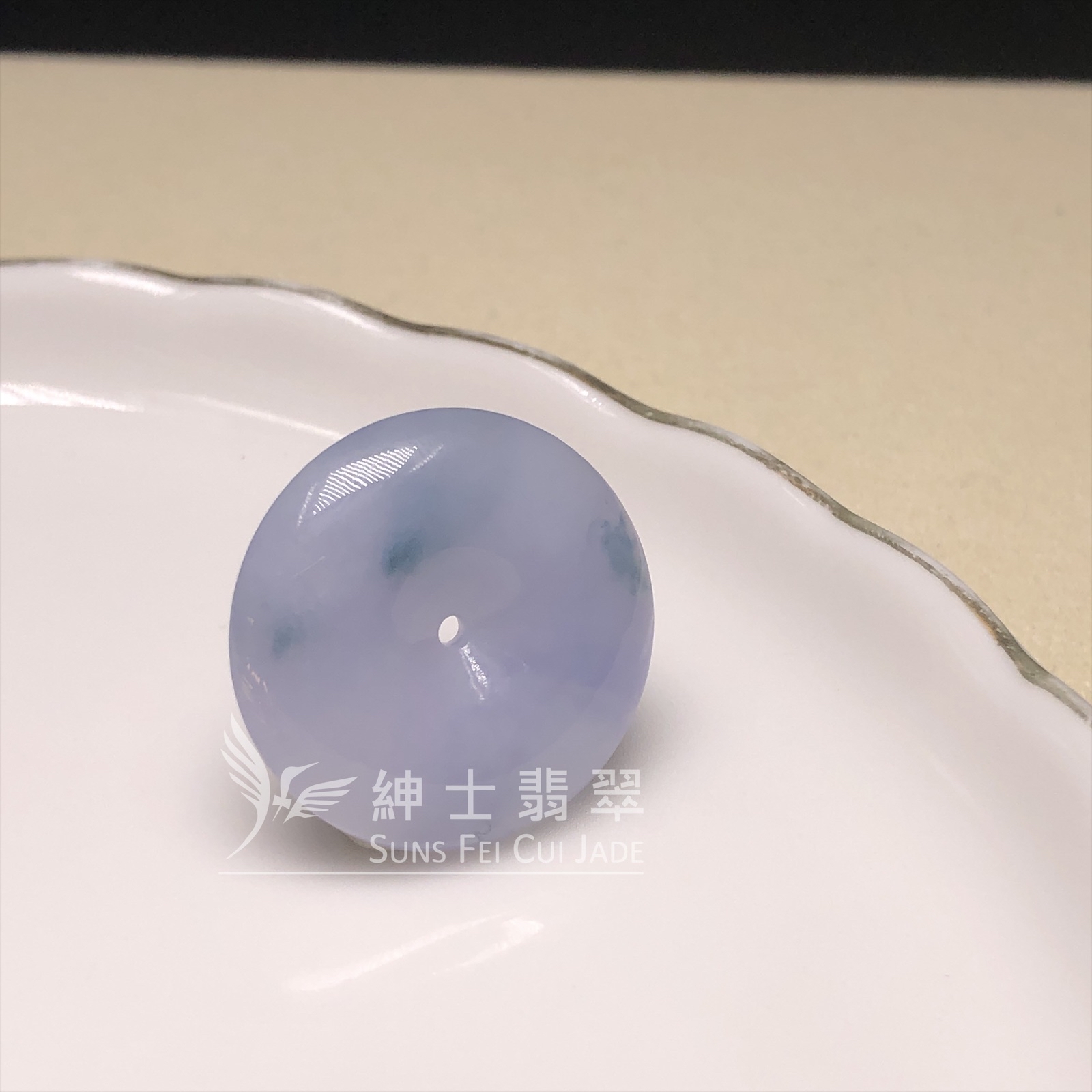 B08568  茄紫飄花平安扣 