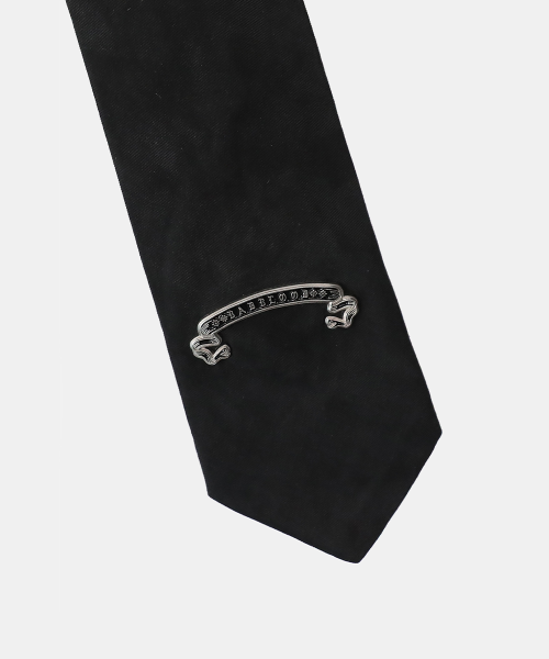 Viper Logo Slim Long Tie – Black - 바이퍼 로고 슬림 롱 넥타이 - 블랙