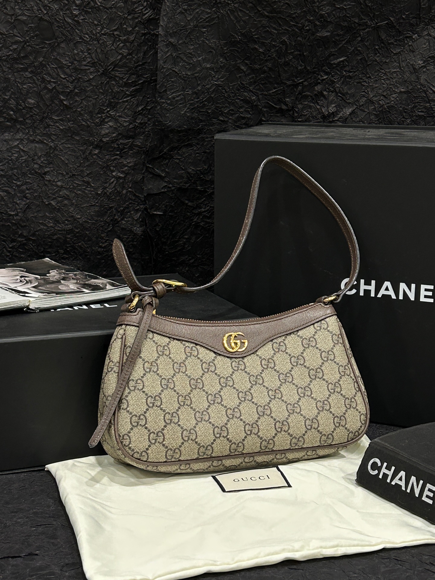 【預訂貨品】Gucci 老花Ophidia腋下包