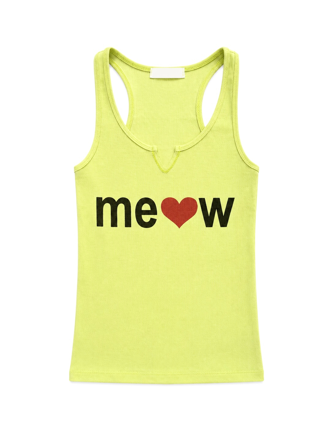 Ribbed Heart Graphic Tank Top