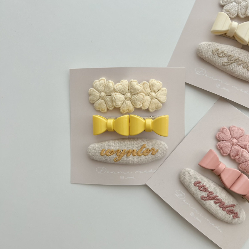 韓國刺繡髮夾6️⃣