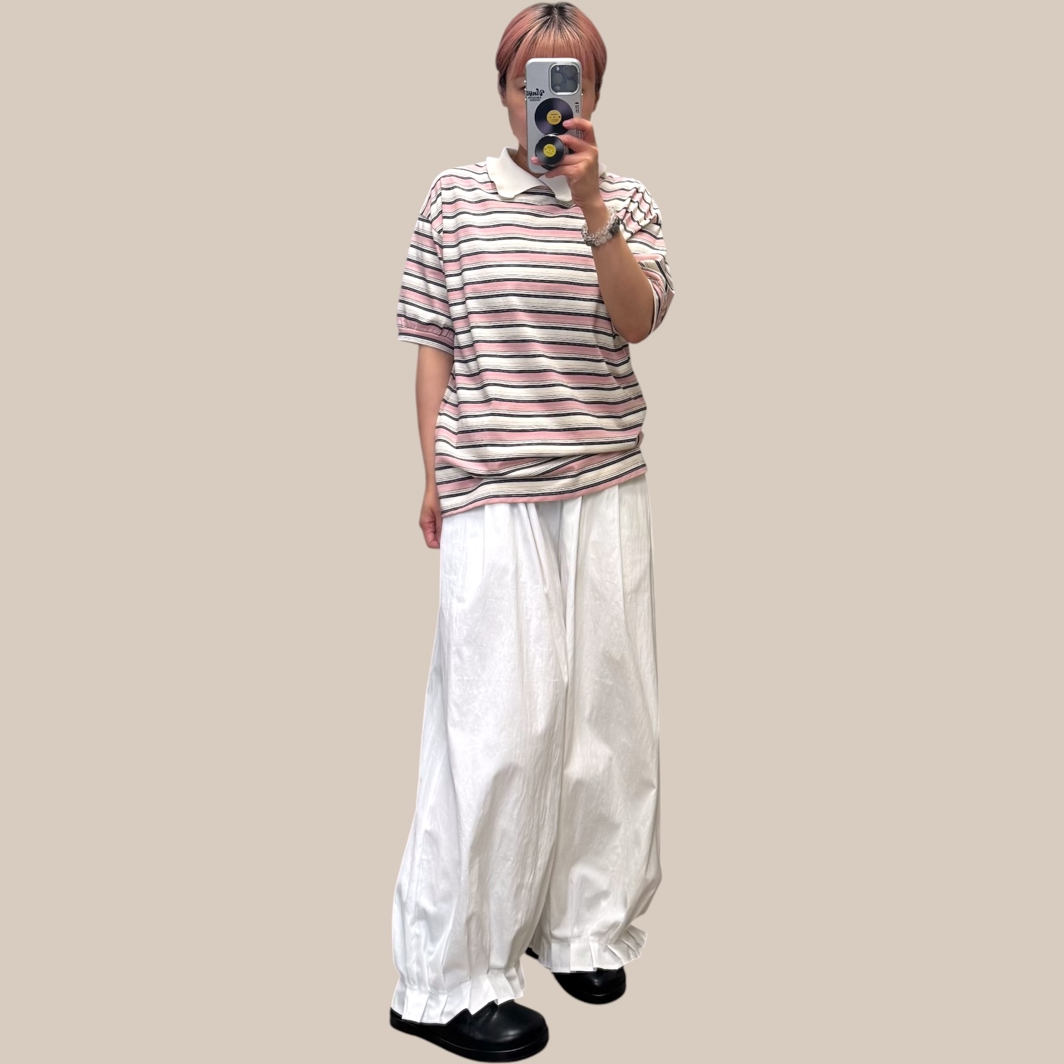 221422 反領橫間Tee