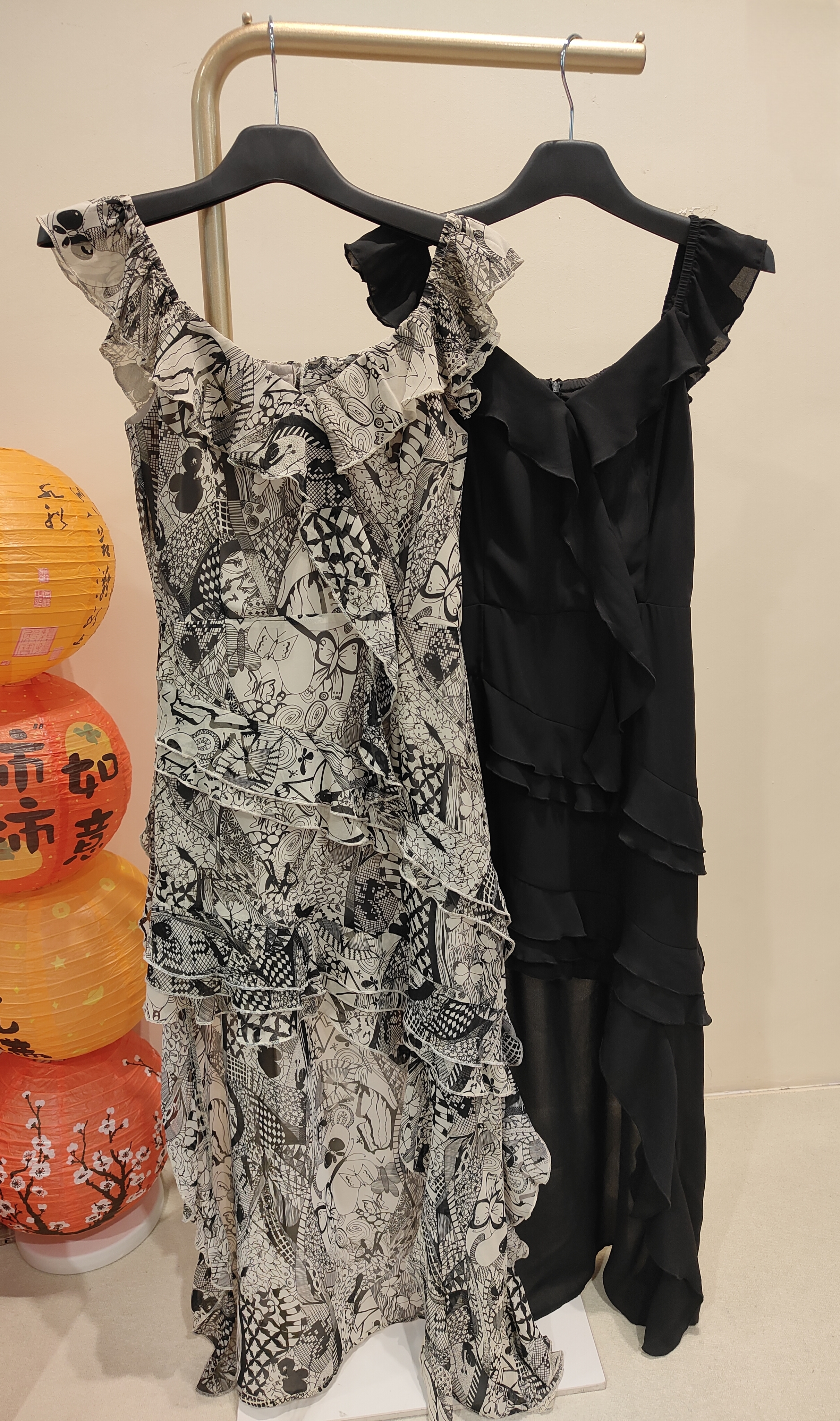 前短后长雪纺连身裙 2122