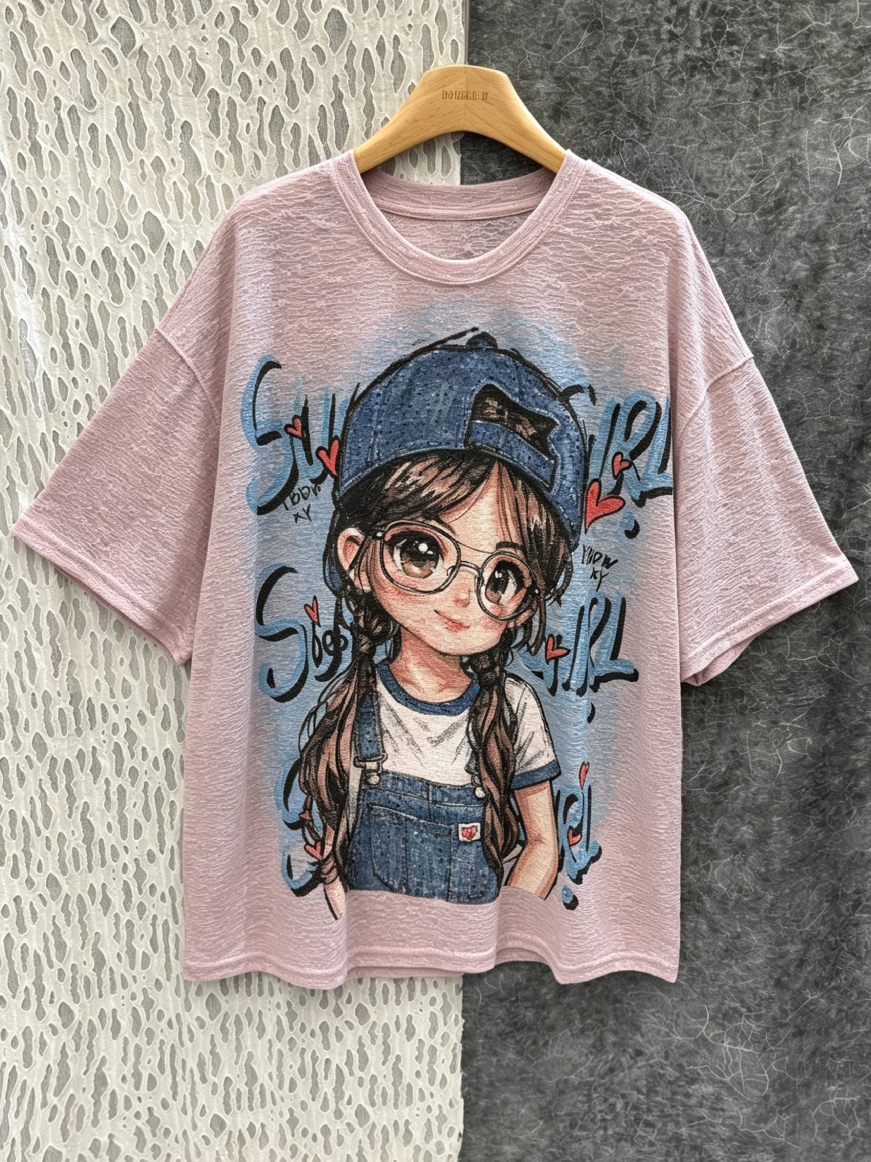 孖辮女孩T
