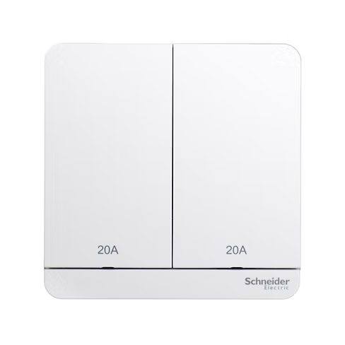 施耐德 AvatarOn 白 20A孖位 燈曲