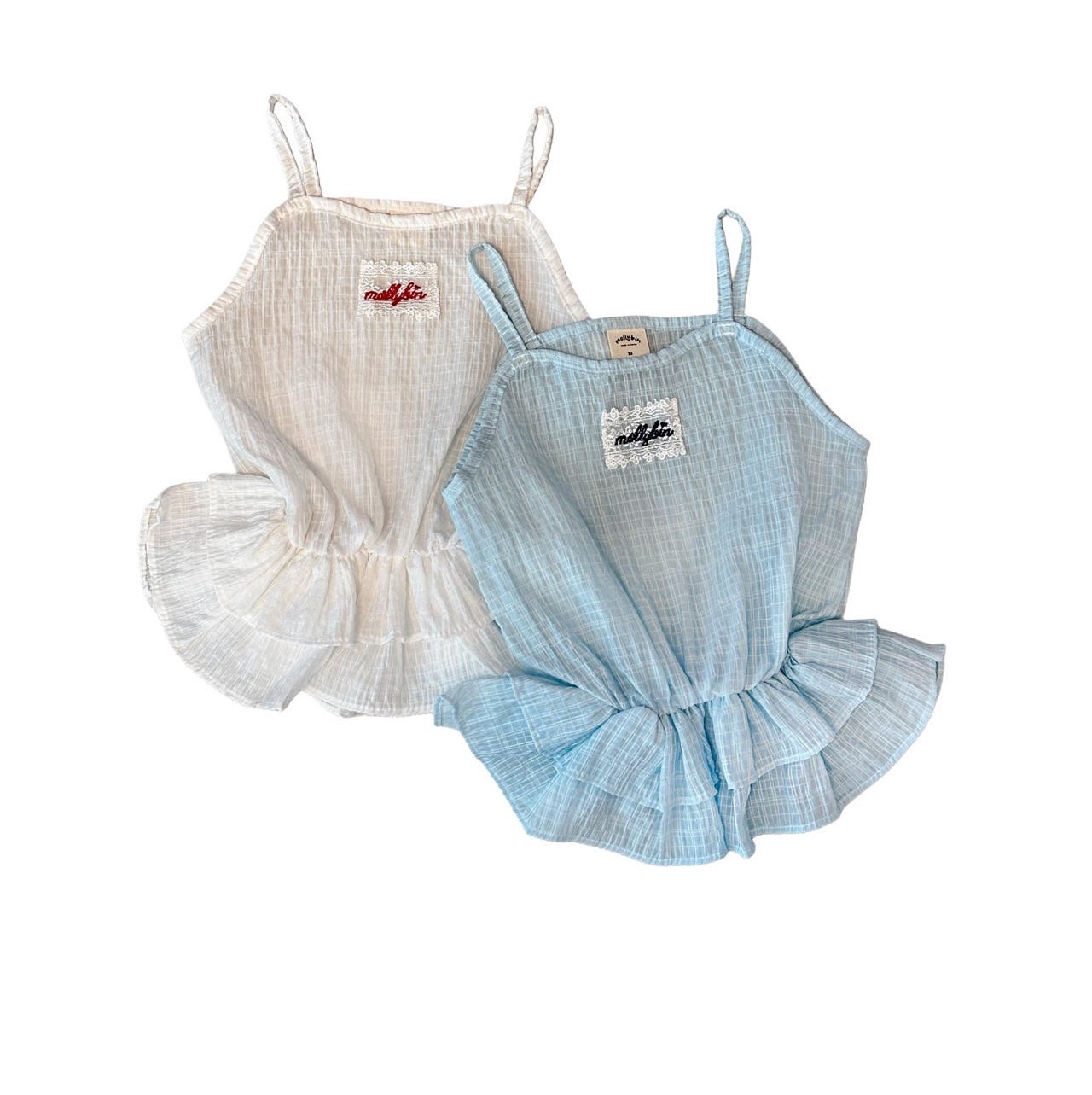 Molly | vest Top ( Blue/ Ivory 105-115)