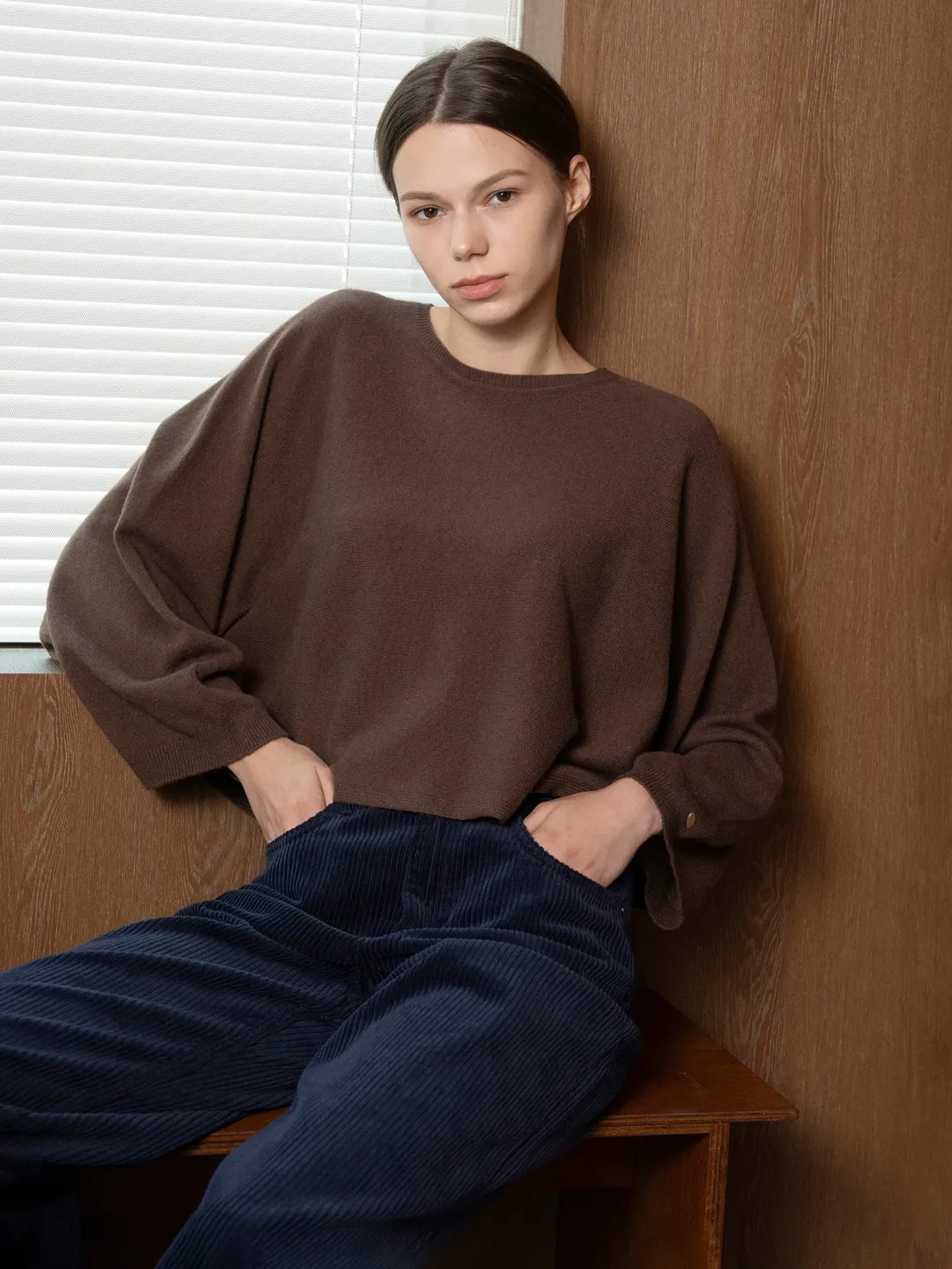 TOP09_09 超細羊毛蝙蝠袖短knit (3色)