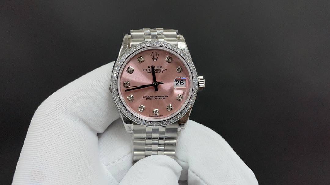 🌐今日推荐 劳力士 日志 钻壳 粉 31mm 2236 顶级品质 出货实拍✈️