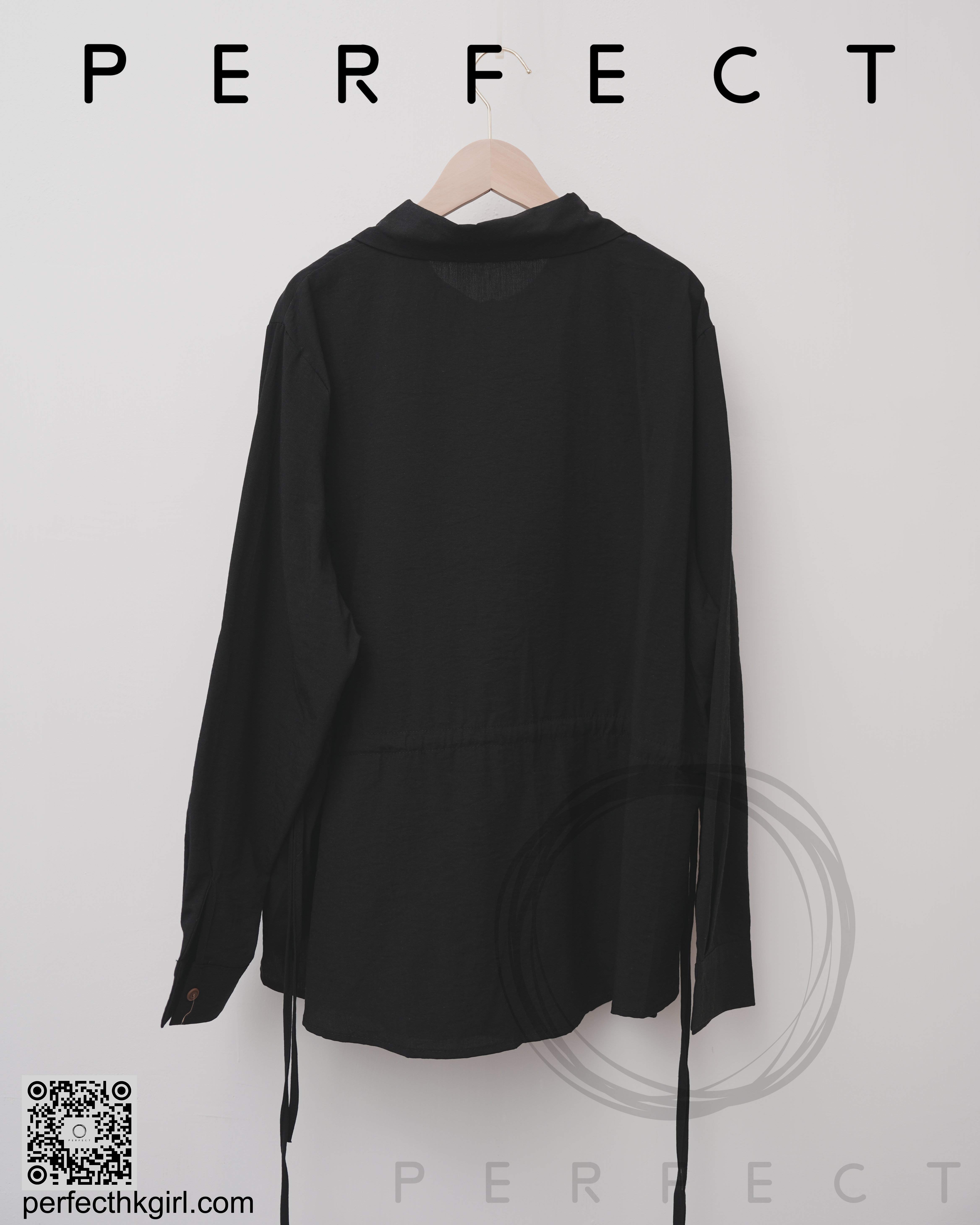 T0045_免皺文青裇衫（顯瘦黑色）