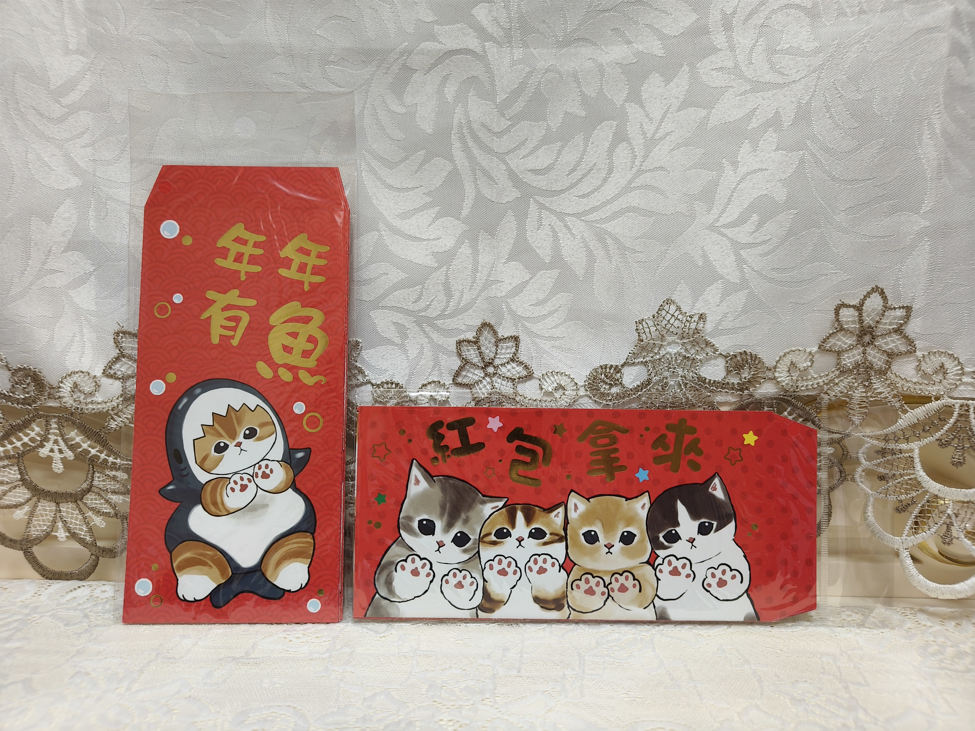 現貨💜正版💜 mofusand 鯊魚貓 貓福  mofusand利是封 鯊魚貓利是封 貓福利是封  利是封 新年利是封 😃