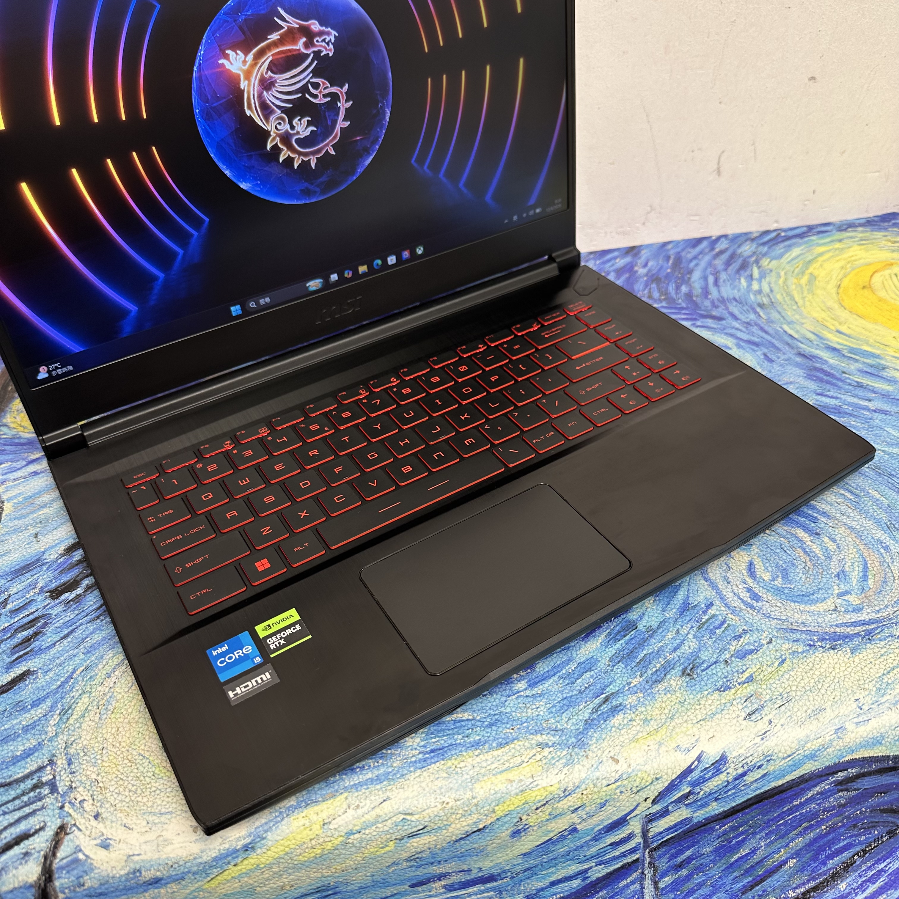 (RTX 3050 MSI 電競機🔥) MSI  i5-12450H /16GB Ram/512GB SSD/15.6吋Mon/144Hz 高刷/紅色背光Keyboard/RTX 3050獨立顯示卡/ Gaming Laptop / Notebook / PC / PC Gaming / Gaming Notebook / Netflix / YouTube / Movie /