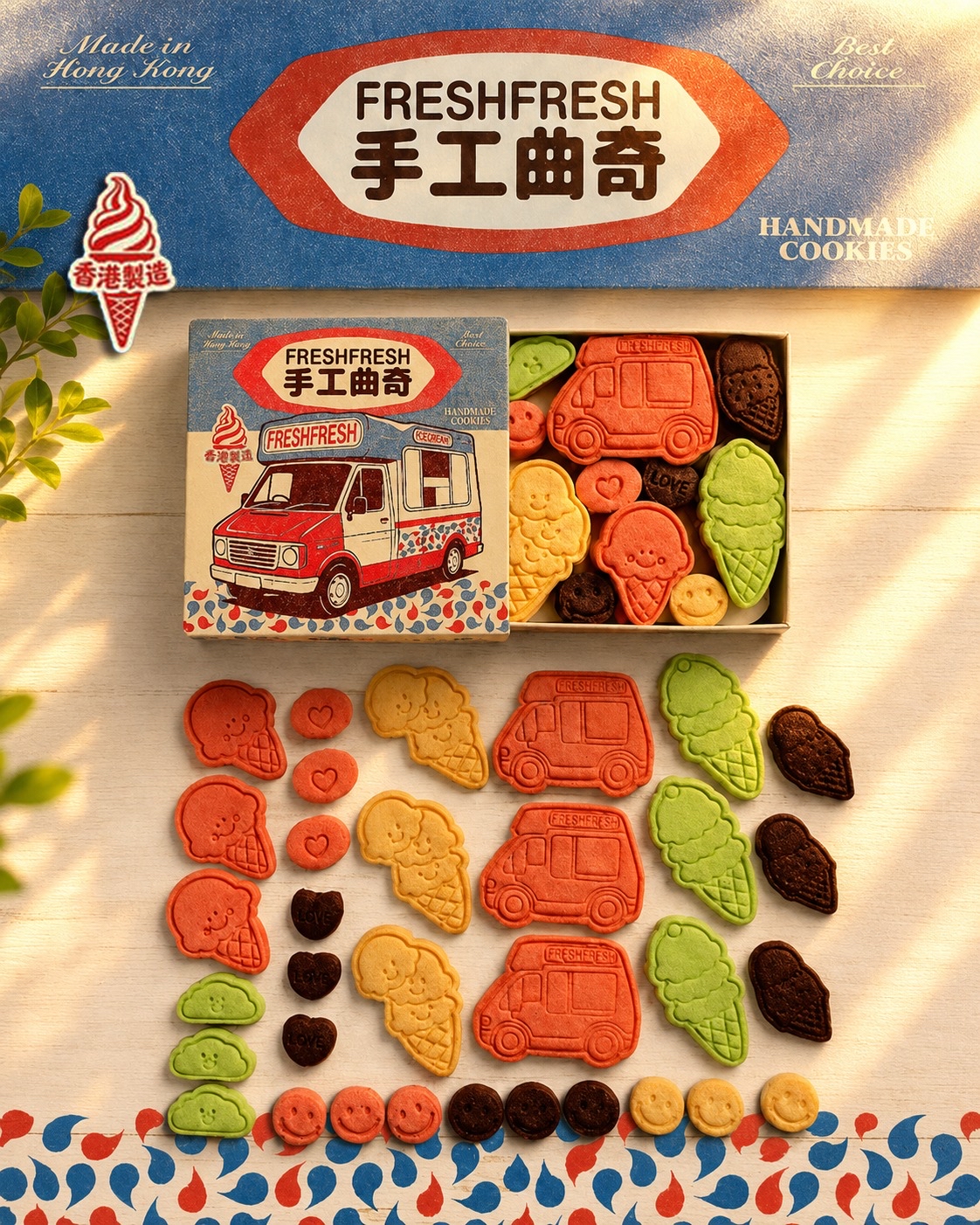 雪糕車造型手工曲奇禮盒  