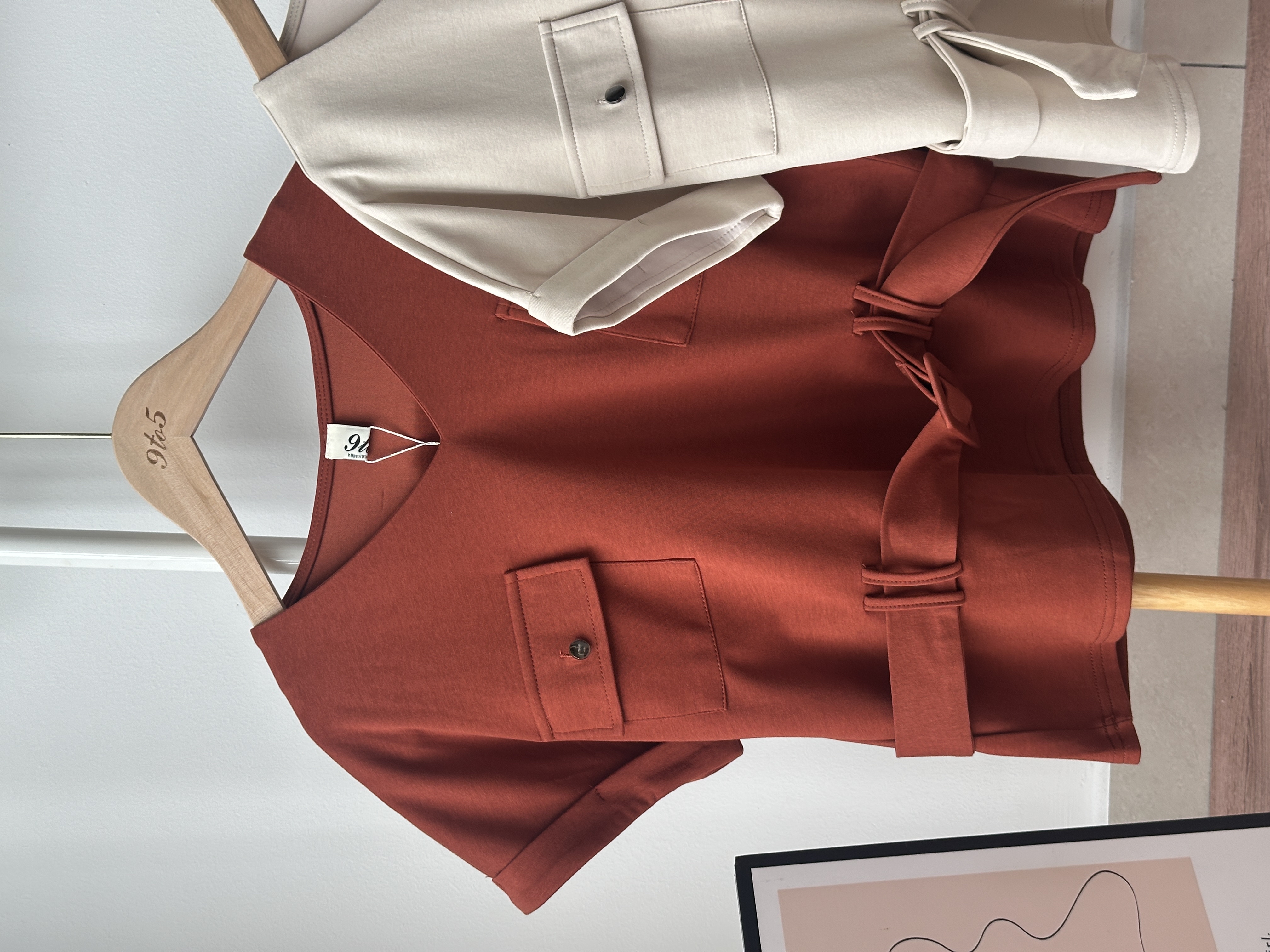 T4296 V Neck Belted Top - 3 Colors 