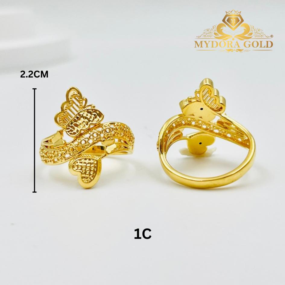 MYDORA Cincin Rama-rama Love Wave (5G) l EMAS 916/22K
