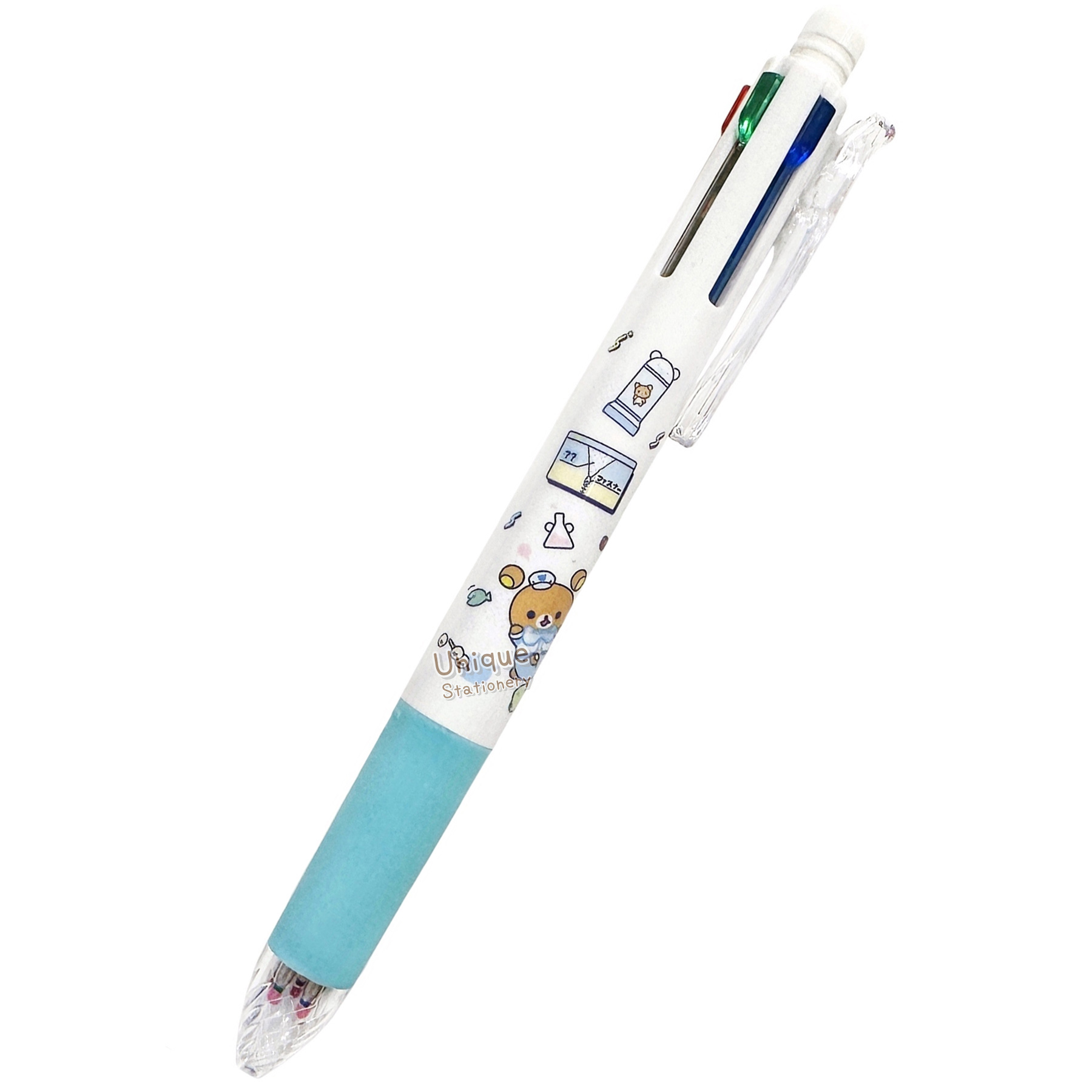 現貨｜San-X Rilakkuma 鬆弛熊 日本製 Zebra SARASA multi 4+1 多功能5用筆 4色啫喱筆+鉛芯筆 (PR16901)