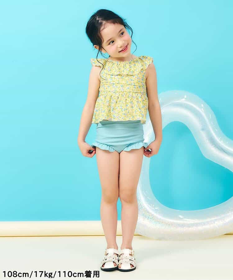 🇯🇵預訂 日本直送🇯🇵Apres les cours六色圖案印花荷葉邊後背V領分體泳衣