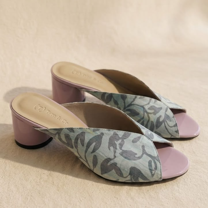 7932 - Suria Petal Mule Batik Heels