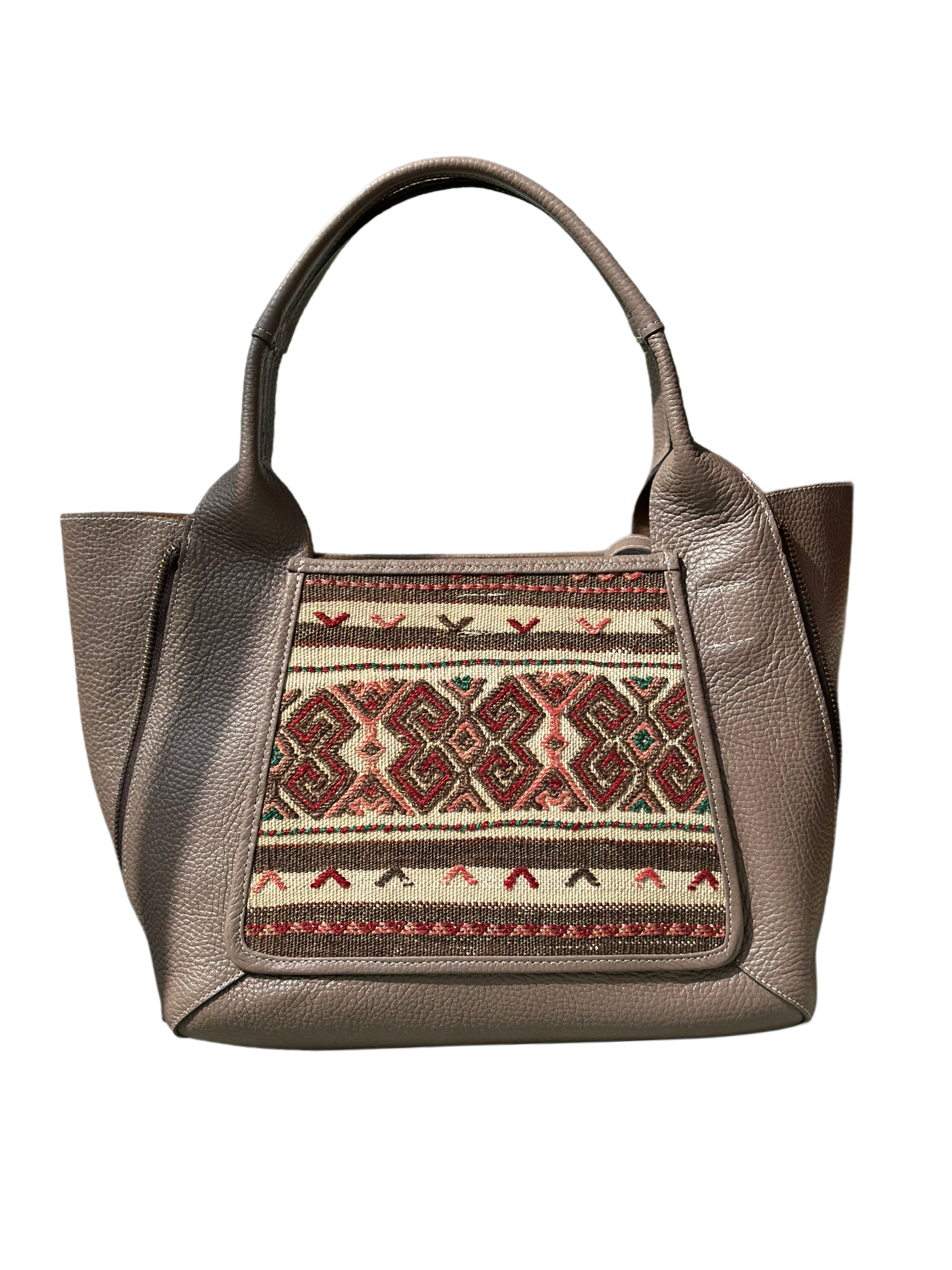 K33 土耳其真皮地氈手袋(大象灰）