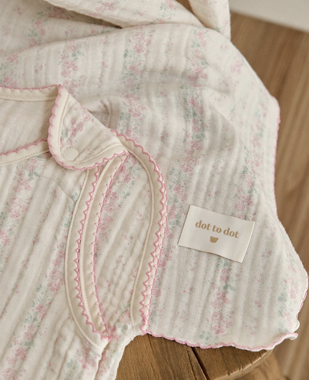 26S/S DTD Flora碎花溫馨系列-棉紗輕薄蓋毯 (M/L)