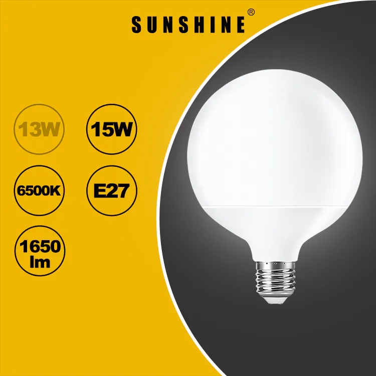 LGM-15E/15B/(E27/B22)15W LED黃/白光球膽