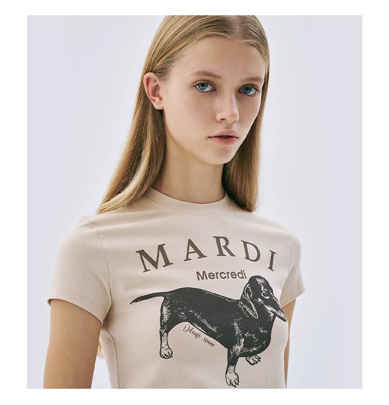 $150件。2件起$ 140件。Mardi Mercredi 經典狗狗印花短袖 Tee