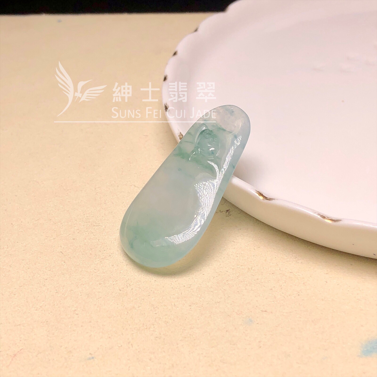 YK00461 冰飄花蓮花吊墜